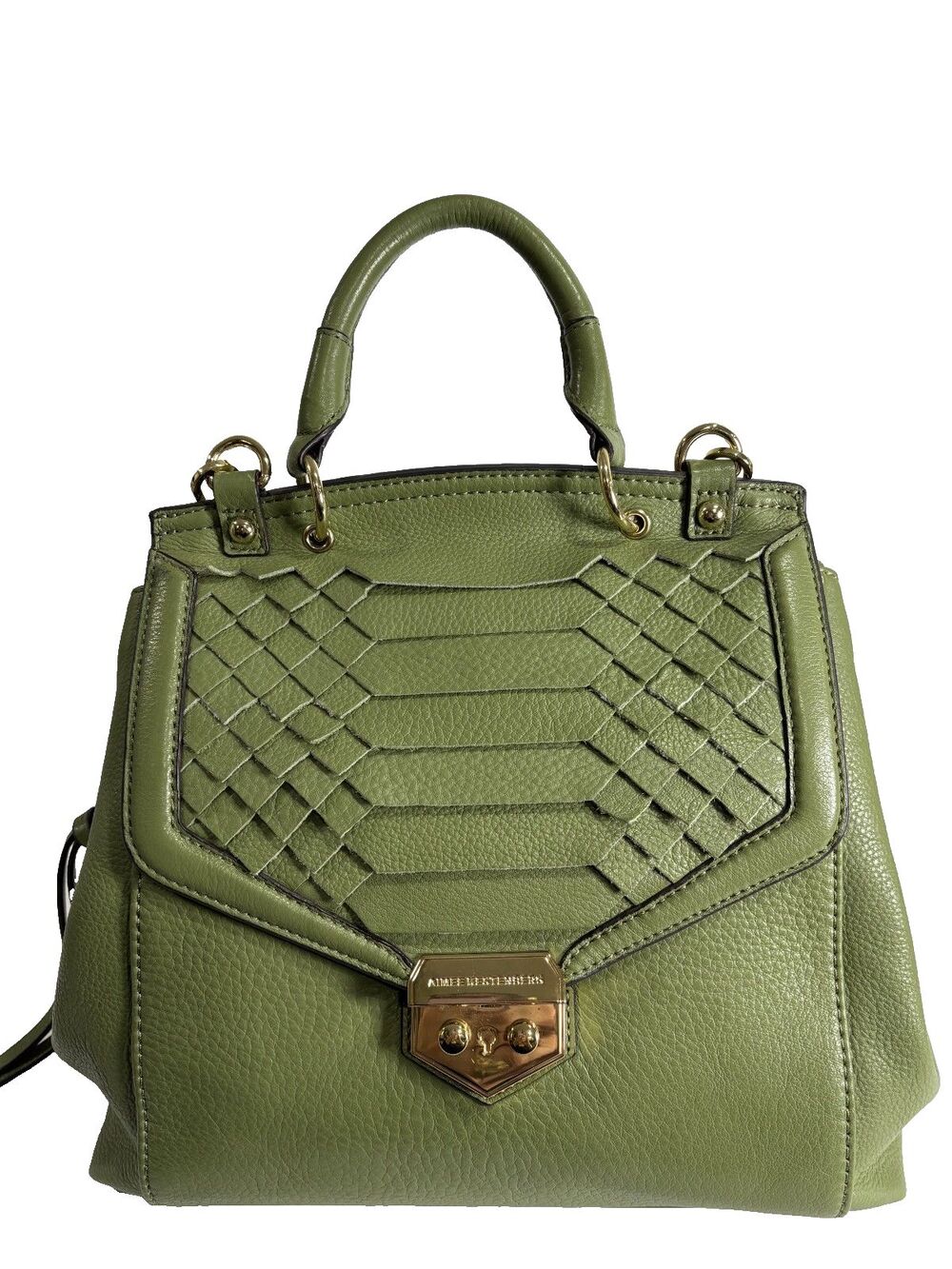 Aimee Kestenberg All For Love Shoulder Bag Green / Olive Leather Handbag - Picture 2 of 16